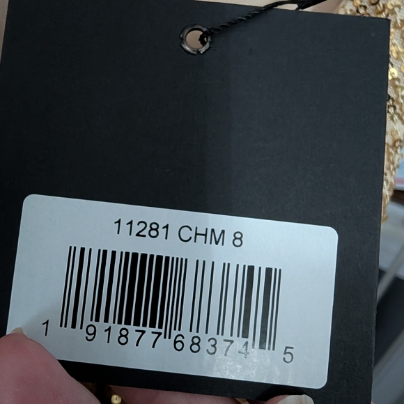 NWT Ieena For Mac Duggal Gold Sequin Gown 11281 Size 8 - Picture 8 of 8